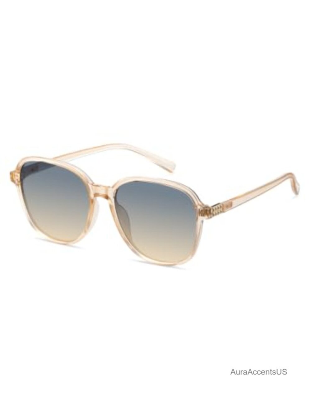 Oversized Round Plastic Sunglasses UV400 Protection Full Frame
